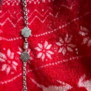 Silver Clover Charm Bracelet